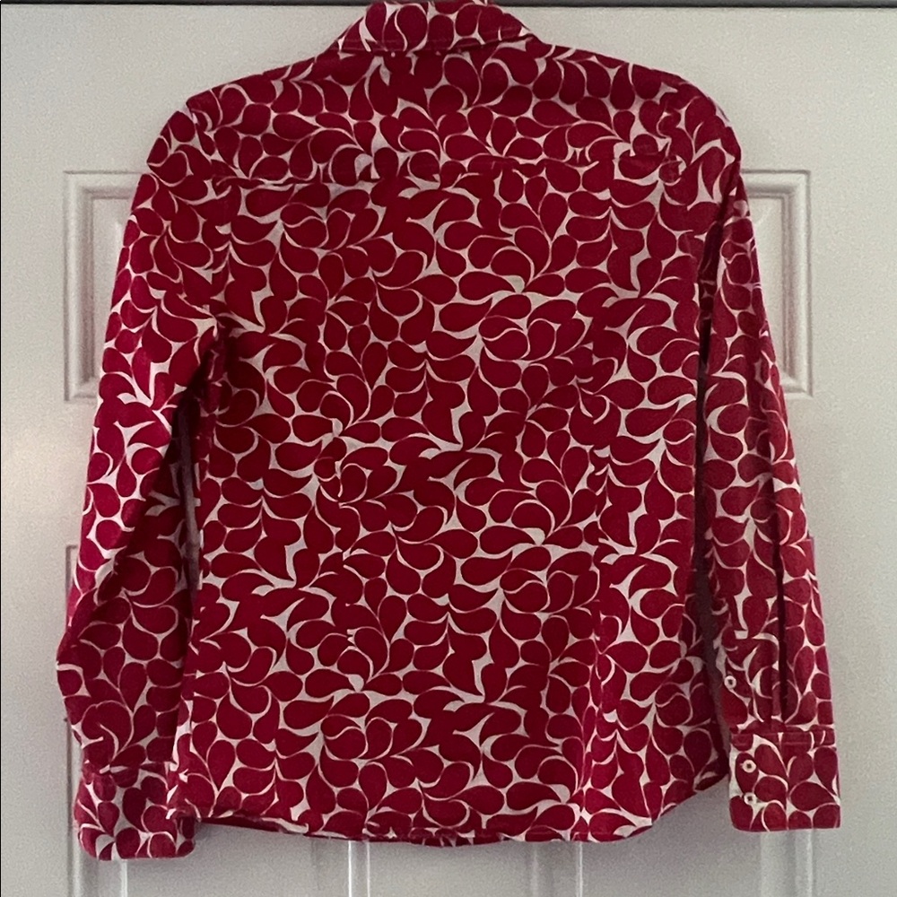 Boden Red and White Long Sleeve Top - Picture 2 of 8